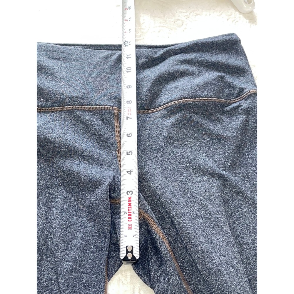 Prana Womens Charcoal Gray Heathered Leggings Size M Contrast Stitch Yoga Pants - Picture 8 of 9
